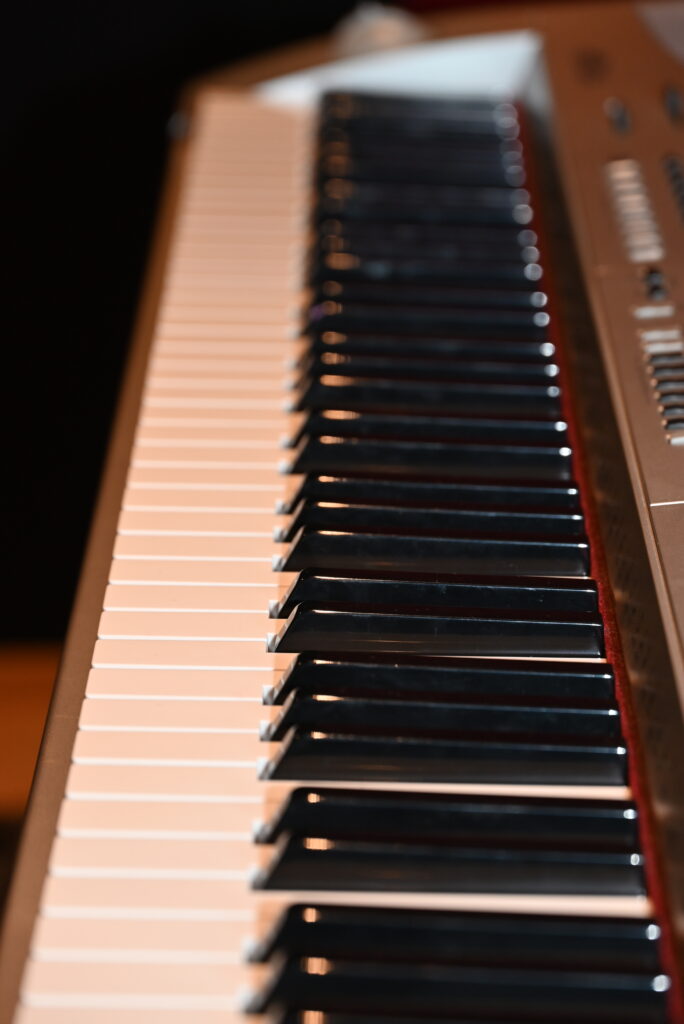 Aufnahmeraum Klaviertastatur